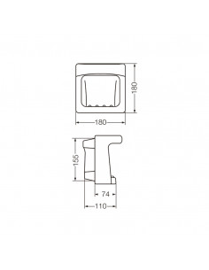 Ferrum clasico (abs3u) jabonera c/agarr. 15 x 15 blanco