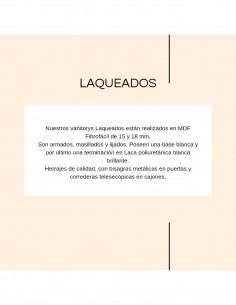 M.m vanitory puerta vidrio 0.80 blanco c/mesada europa