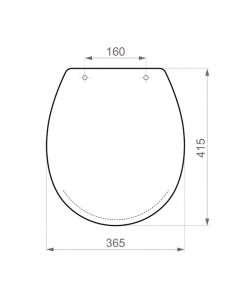 ROCA ITALIANO ASIENTO INOD. BLANCO POLIPROP C/BISAG. NYLON 